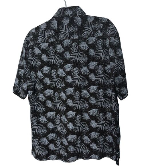 Nat Nast Shirt Mens Large Blue Hawaiian Camp Palm Fonds Casual Button Down - Picture 2 of 7